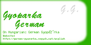 gyoparka german business card
